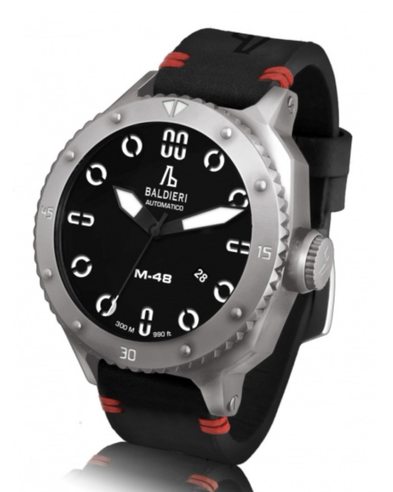 Baldieri MAGNUM M48 INOX AB0061SS-BKD Limited 055/150 WR 30ATM Swiss Automatic