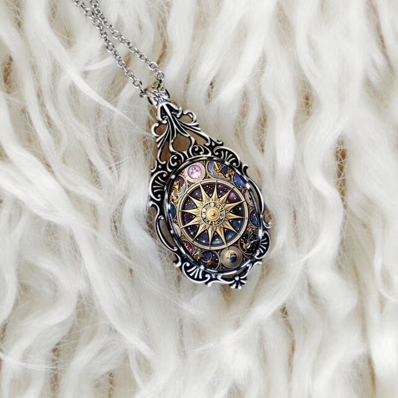 Beautiful Zodiac Astrology Pendant & Necklace! FREE SHIPPING IN THE USA!
