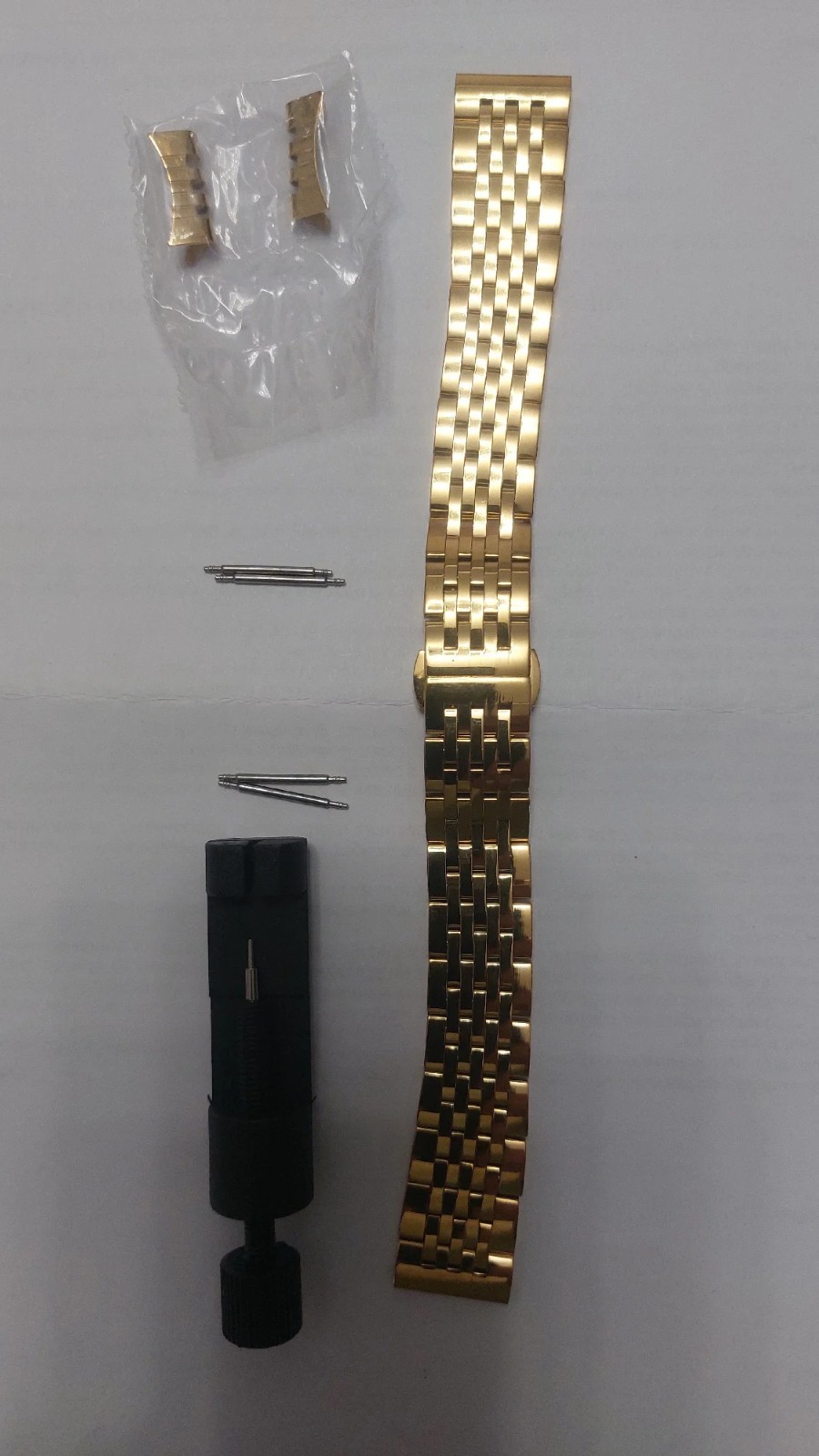 Stainless Steel Watch Band Polished Metal Set 18mm 19mm 20mm 21mm 22mm 23mm 24mm