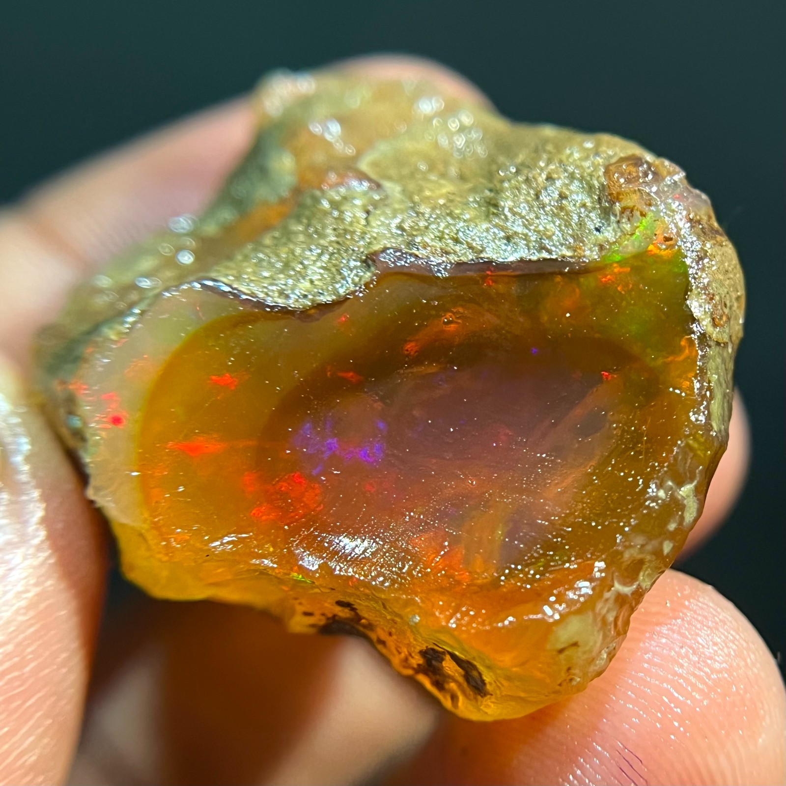 Opal Rough Natural Ethiopian 83 Cts Incredible Welo Multi Fire Opal Gemstone Raw