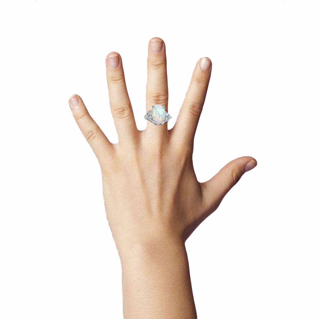 925 Fire Opal Ring in Genuine Sterling Silver Gemstone Jewelry Ring Size 6-9 USA