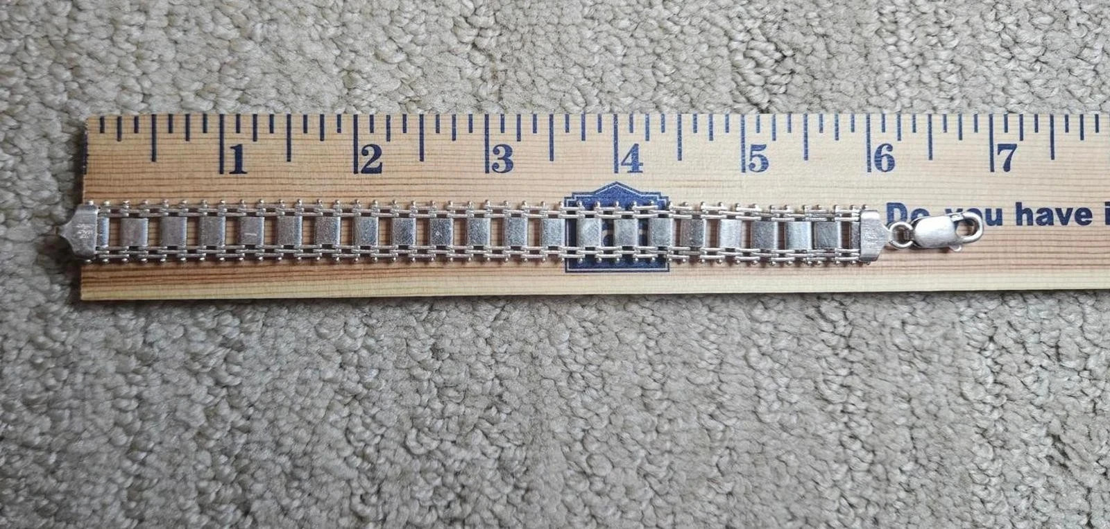 Solid Sterling Silver Unique Ladder Railroad Track Custom 7″ Bracelet