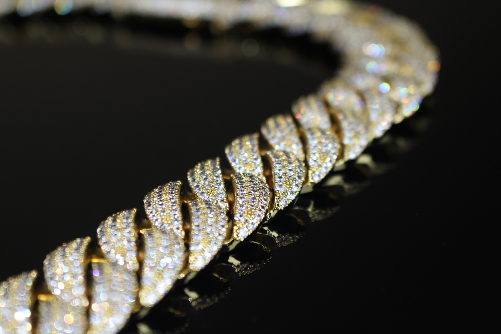XXL 14k STAMPED Cuban Miami 22mm 124.6ctw Lab Sim Diamonds Gold HEAVY 450g CHAIN
