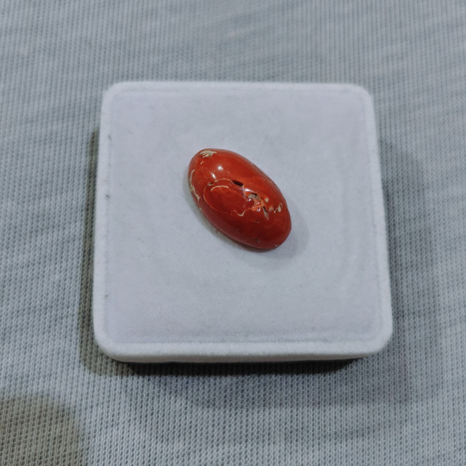 Vintage Natural Italian Coral Oval Cabochon Loose Gemstone Jewelry Making Stone