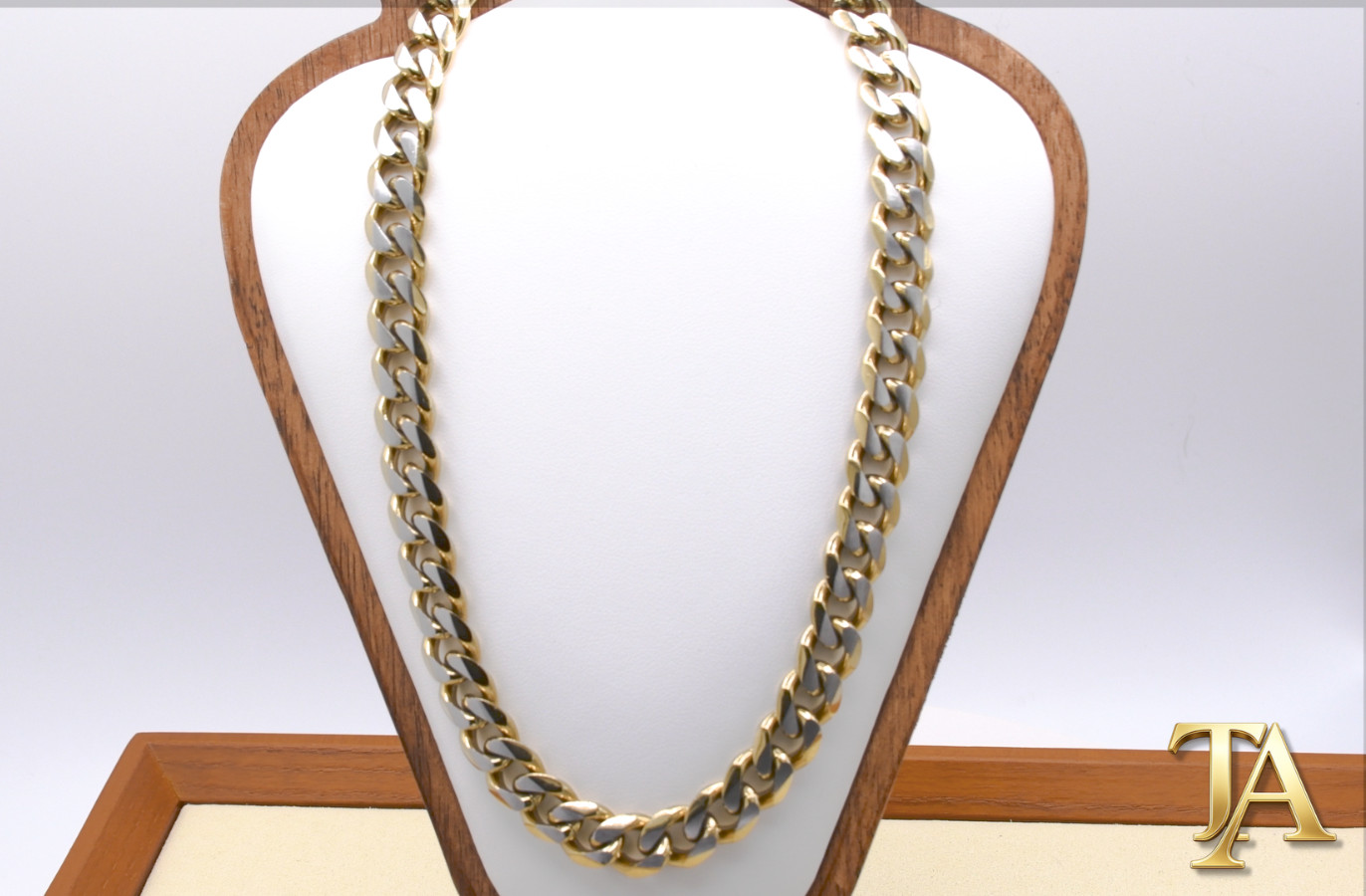 Esquire Mens Jewelry Two Tone Curb Link Chain Necklace 22 Gold Tone EZC1046