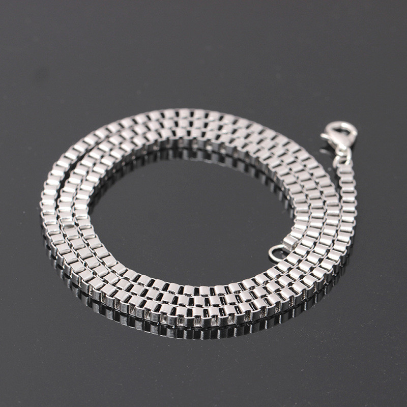 5pcs 2.5mm/3mm Stainless Steel Box Chain Necklace for Men Women Jewelry Chains
