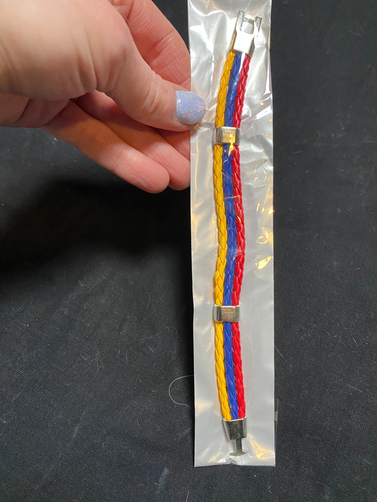 Flag Braided Bracelet Yellow Blue Red Armenia Columbia Grenada New Metal Closure