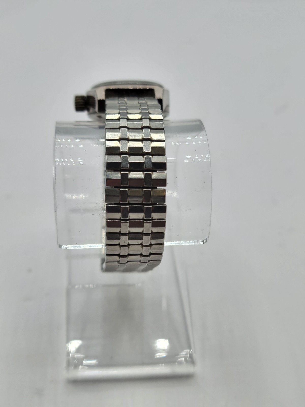 Vtg Women Tradition Electronic Sears Roebuck Watch Silver Face Steel band