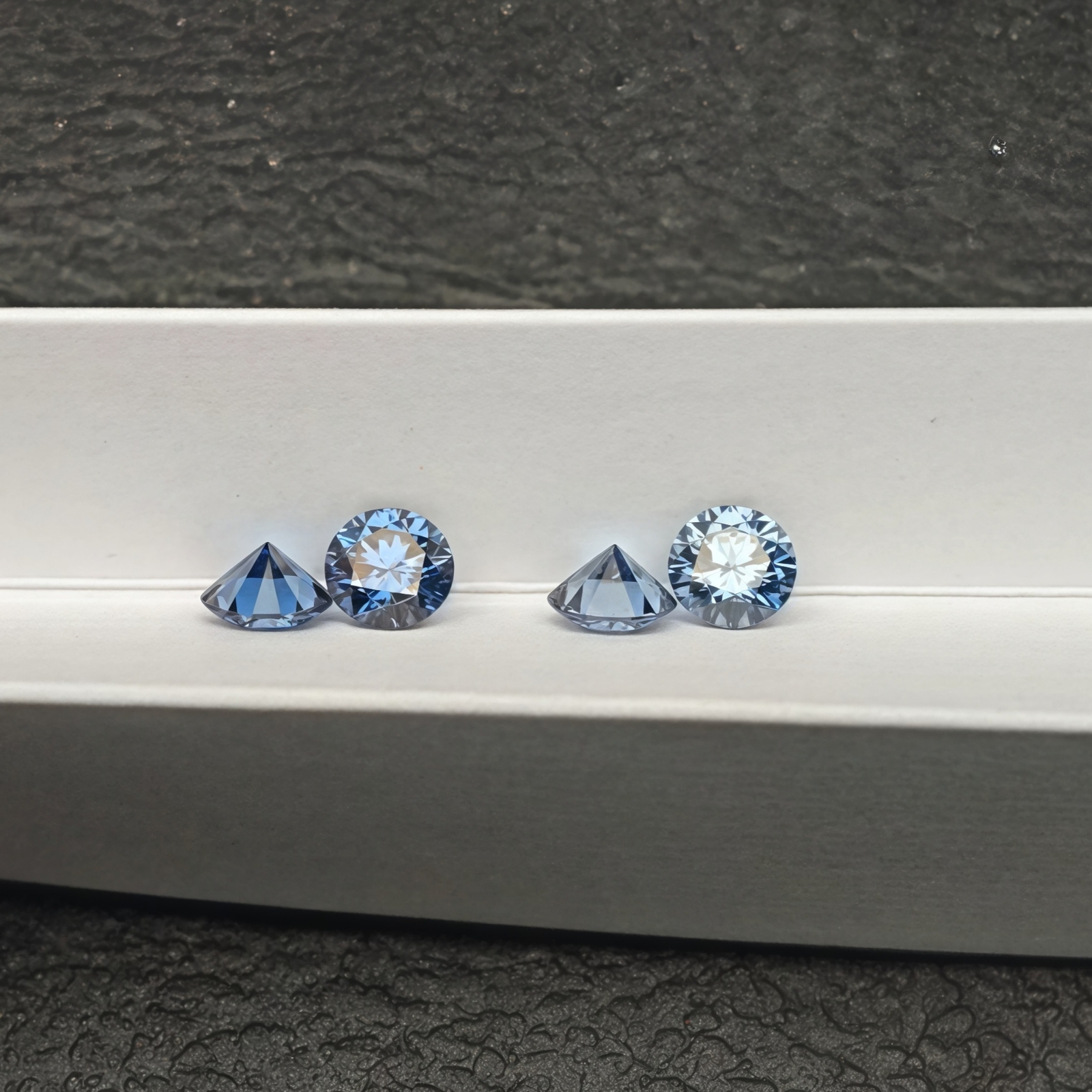 Various Colors 5-9mm Round Brilliant Loose Moissanite Stone Pink Excellent W.GRA