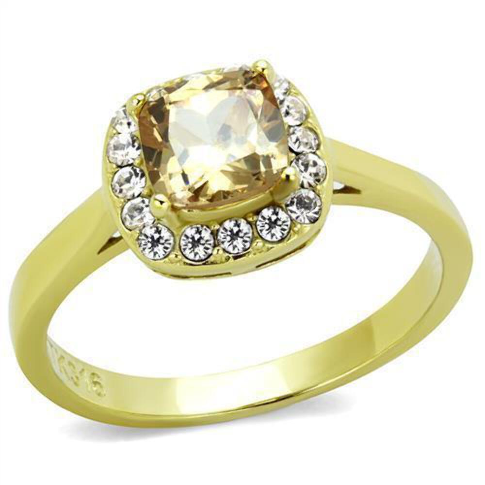Gold Womens Ring Anillo Para Mujer y Ninos Unisex Kids 316L Stainless Steel Ring