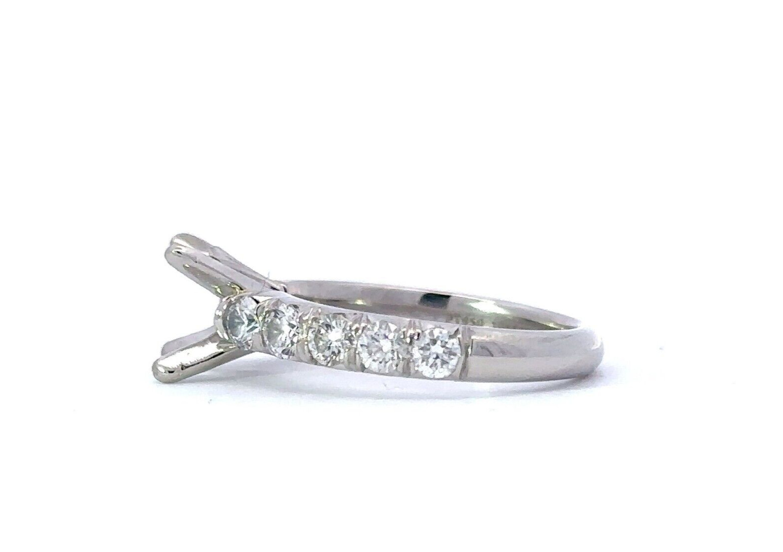 J.B. STAR Designer Platinum 950 0.90ctw Diamond Semi-Mount Ring w/cert 1046/148