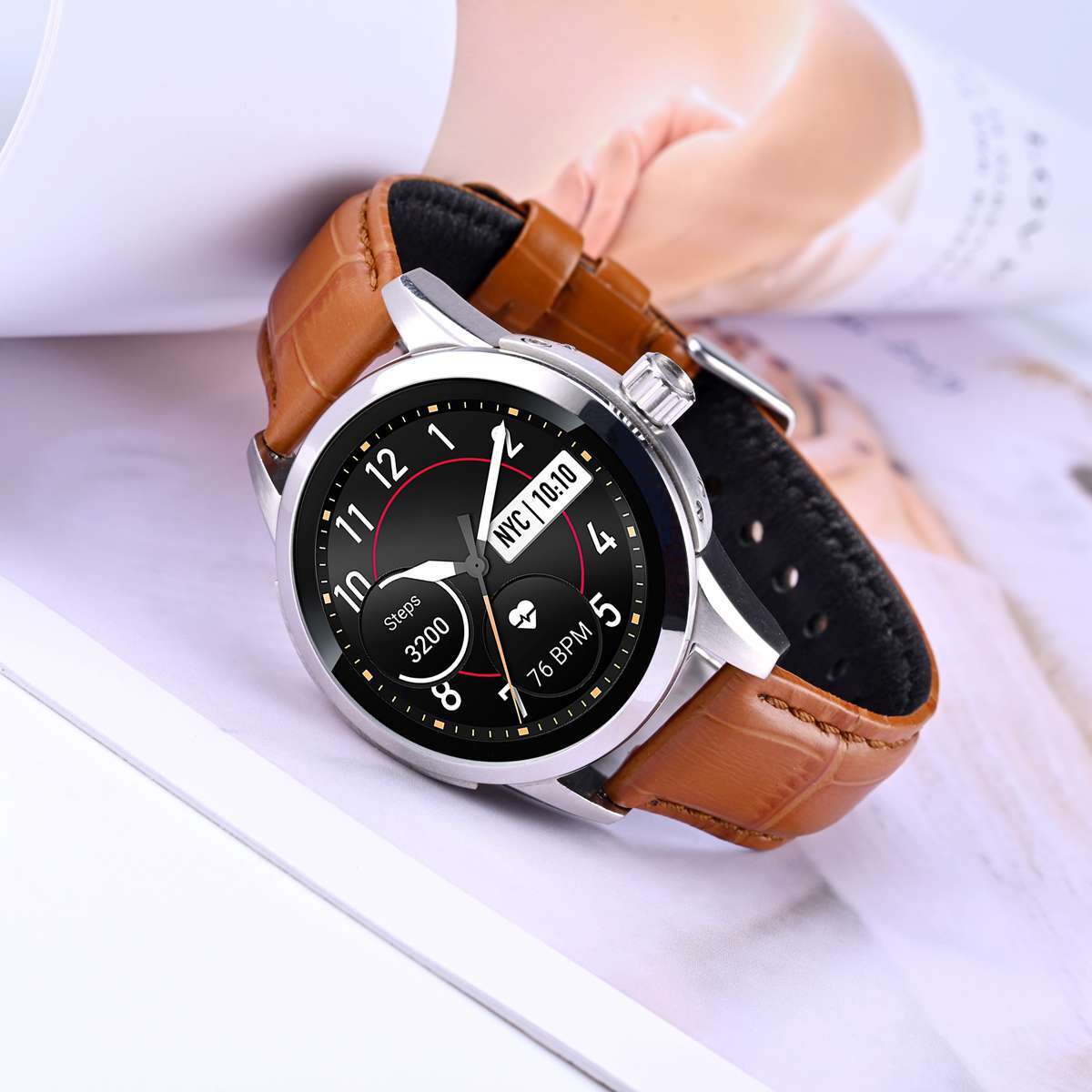 WOCCI Alligator Grain Calfskin Leather Watch Strap 18mm 20mm 22mm 24mm for Men