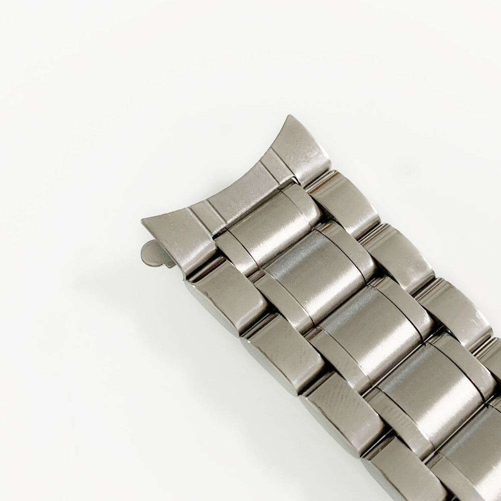 2Pcs Curved End Stainless Steel Links Spring Bar Bracelet Watch Band Strap 12-24