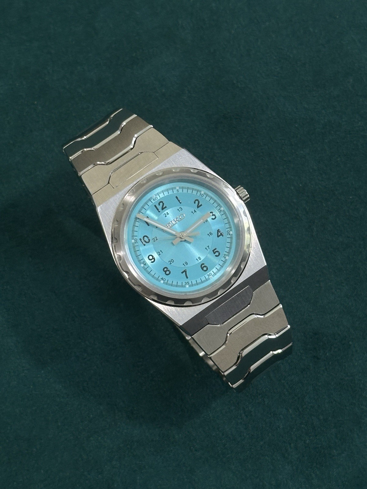 Custom VJ21 37mm Blue dial Dress Watch Ultra Thin 7mm