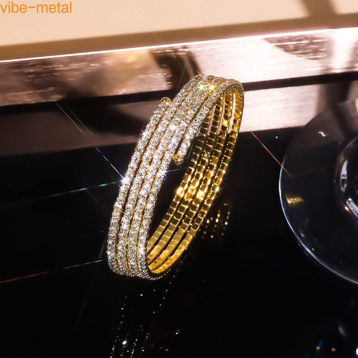 Sparkling Crystal Oval Chain Bracelet, Elegant Women’s Jewelry for Mother’s Day