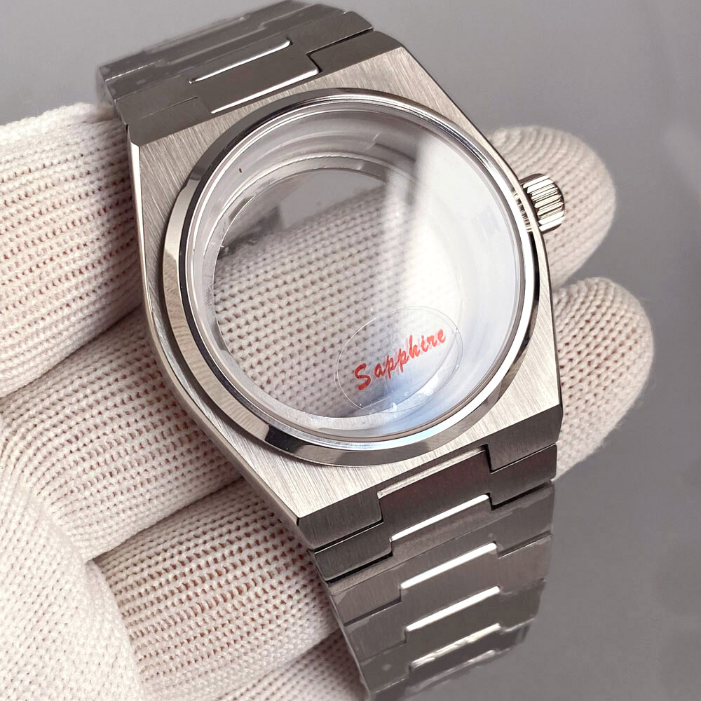 40mm Steel Watch Case Sapphire For Super Player Mod Prx Case Dial Fit NH35 NH36
