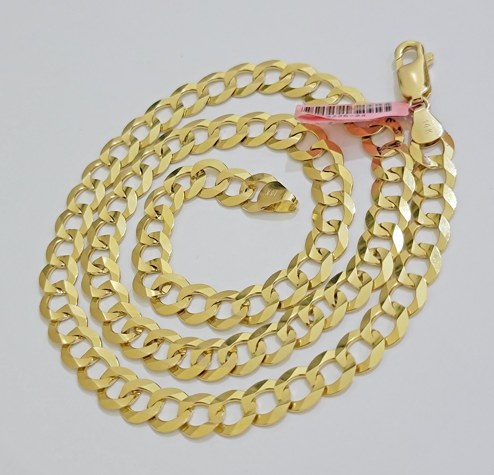 REAL 14k Gold Necklace Cuban Curb Link Chain Mens 10mm 20″ – 30 Inch SOLID 14kt