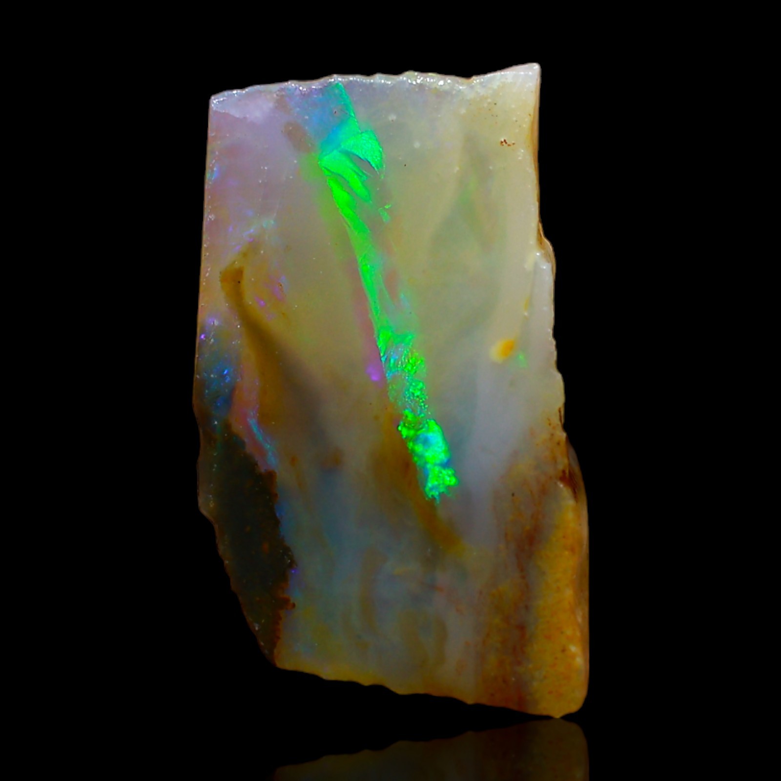 Natural Fire Opal Loose Rough Artisan Gemstone From Australia 5.00 Cts 16x9x3 mm