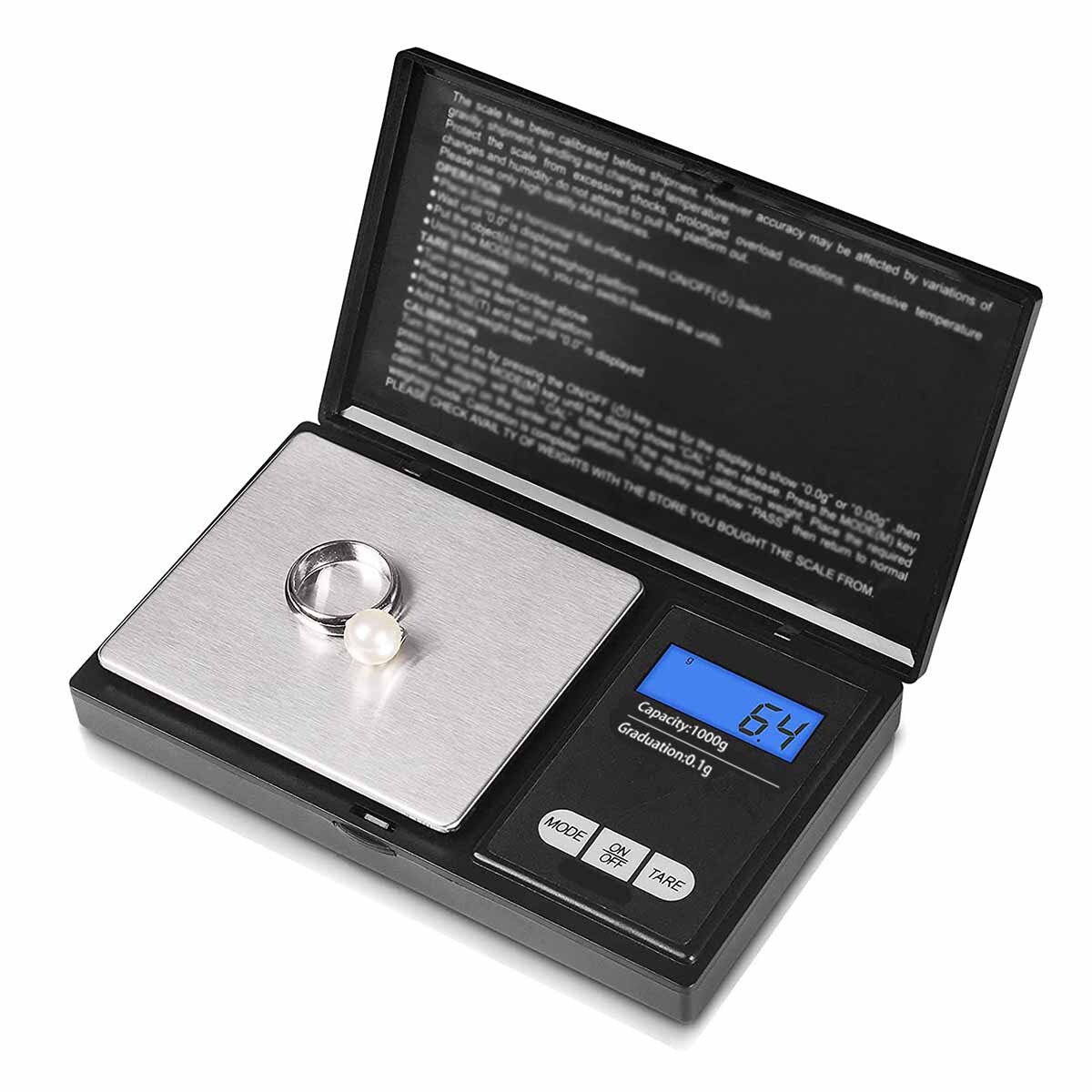 Digital 1KG x 0.1g Scale Jewelry Portable Pocket Balance Gram OZ. LCD Herb Gold