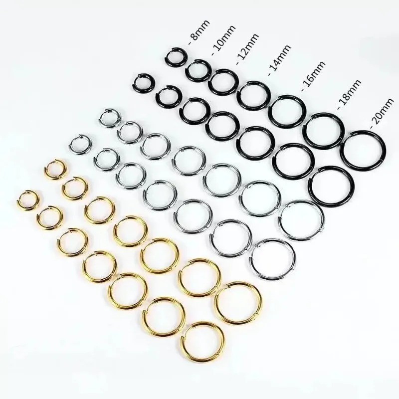 Stainless Steel Huggie Hoop Earrings Unisex Fashion Jewelry For Women, Men