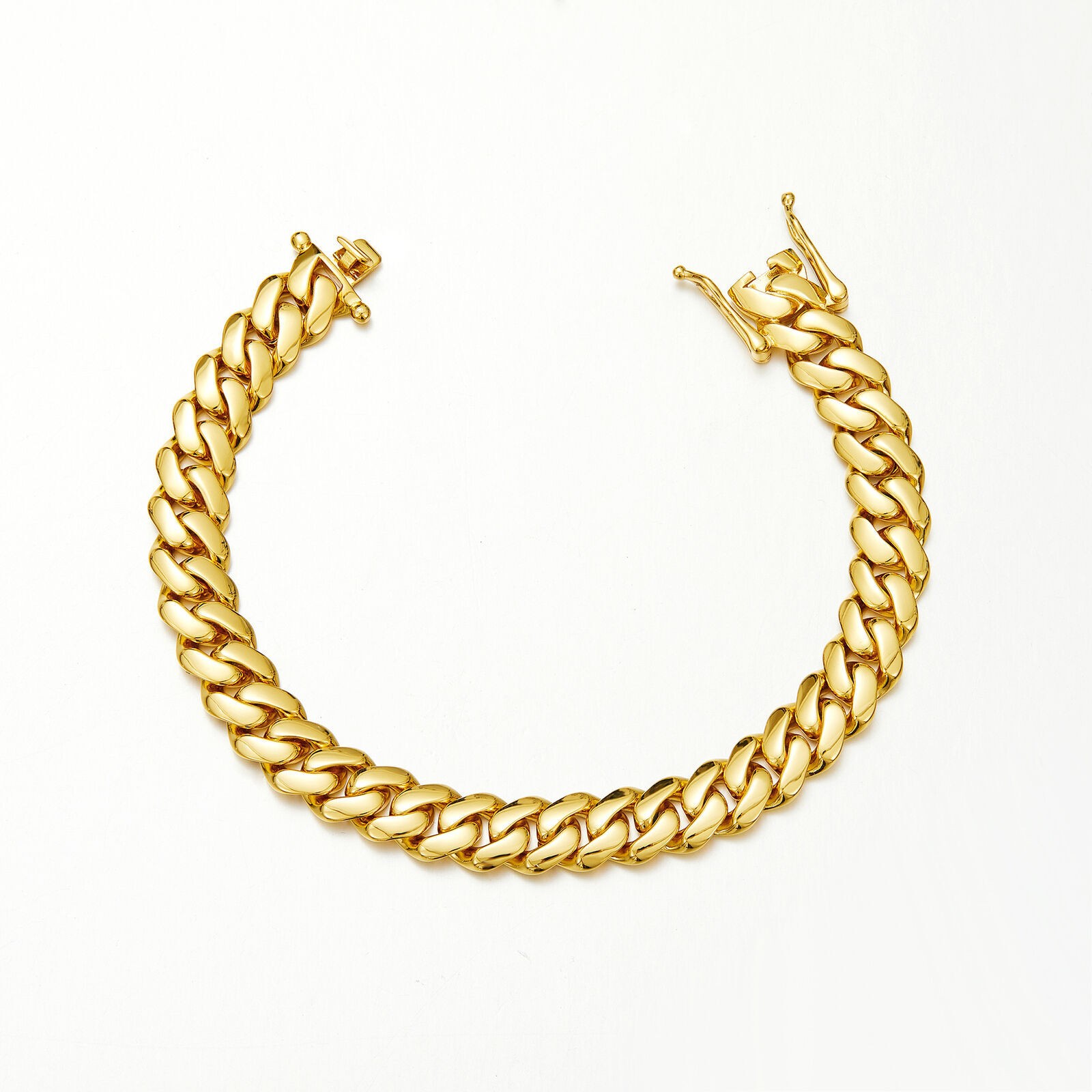 10-22mm Miami Cuban Link Chain Necklace Bracelet 14k Gold Plated Stainless Steel