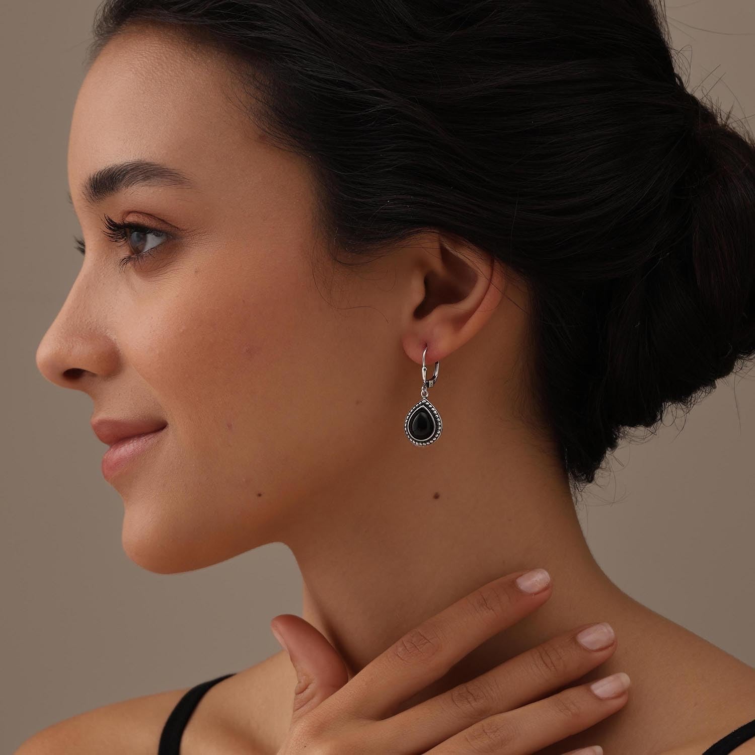 LeCalla 925 Sterling Silver Leverback Dangle Earrings for Women | Gemstone Dr…