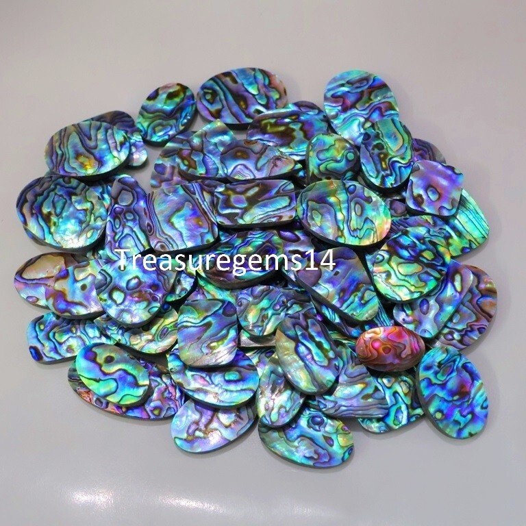 250 Crt WHOLESALE LOT MERMAID ABALONE SHELL CABOCHON GEMSTONE AAAA