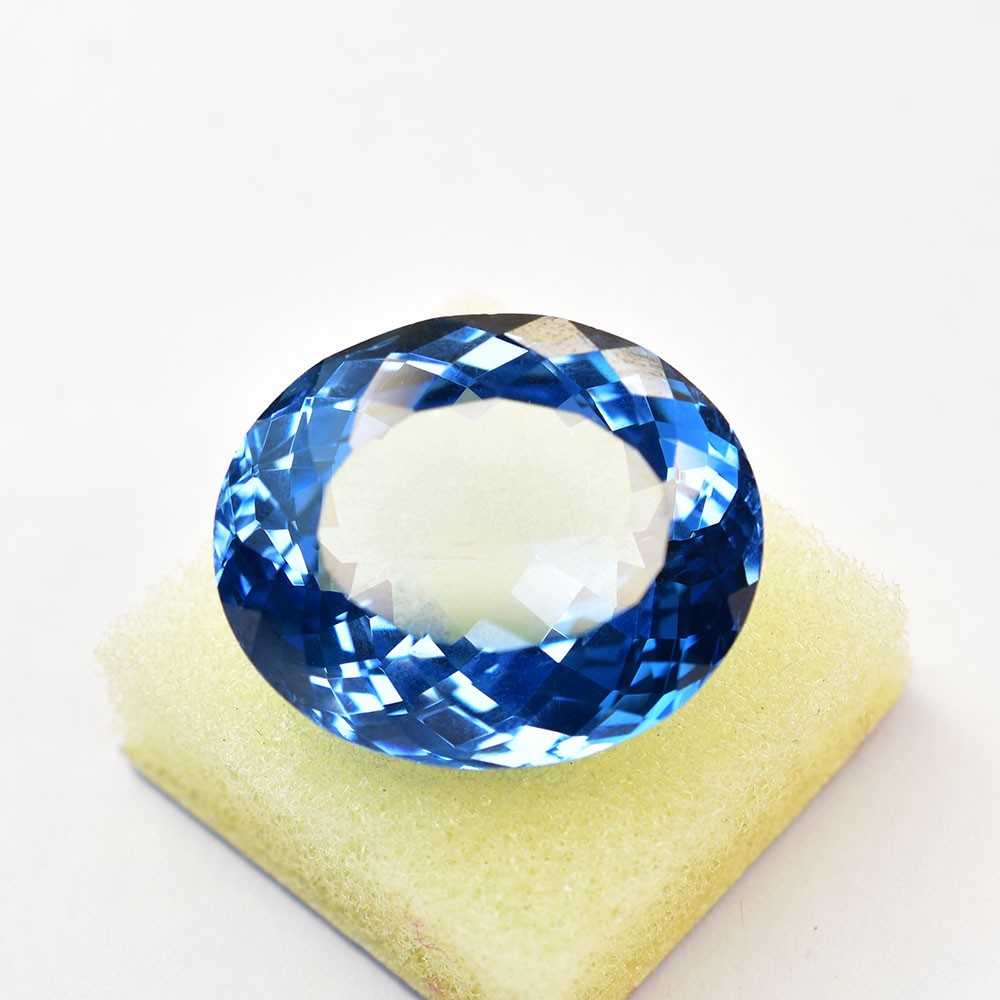 NATURAL Blue Sapphire CERTIFIED 38.80 Ct Perfect Oval Cut Loose Gemstone