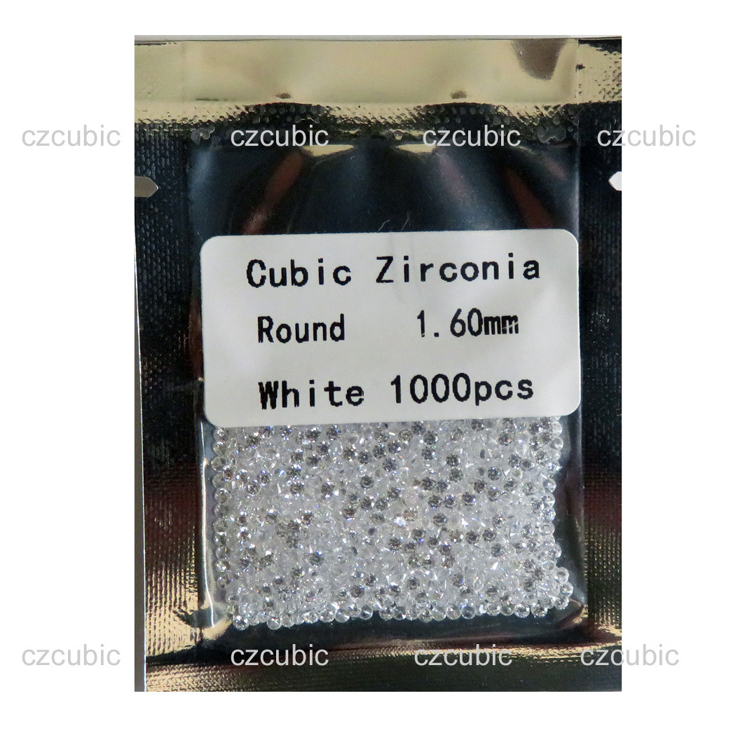 CUBIC ZIRCONIA CZ LOOSE STONE EACH 1000 PCS 0.8 – 2.00 MM 5A QUALITY SHIP IN USA