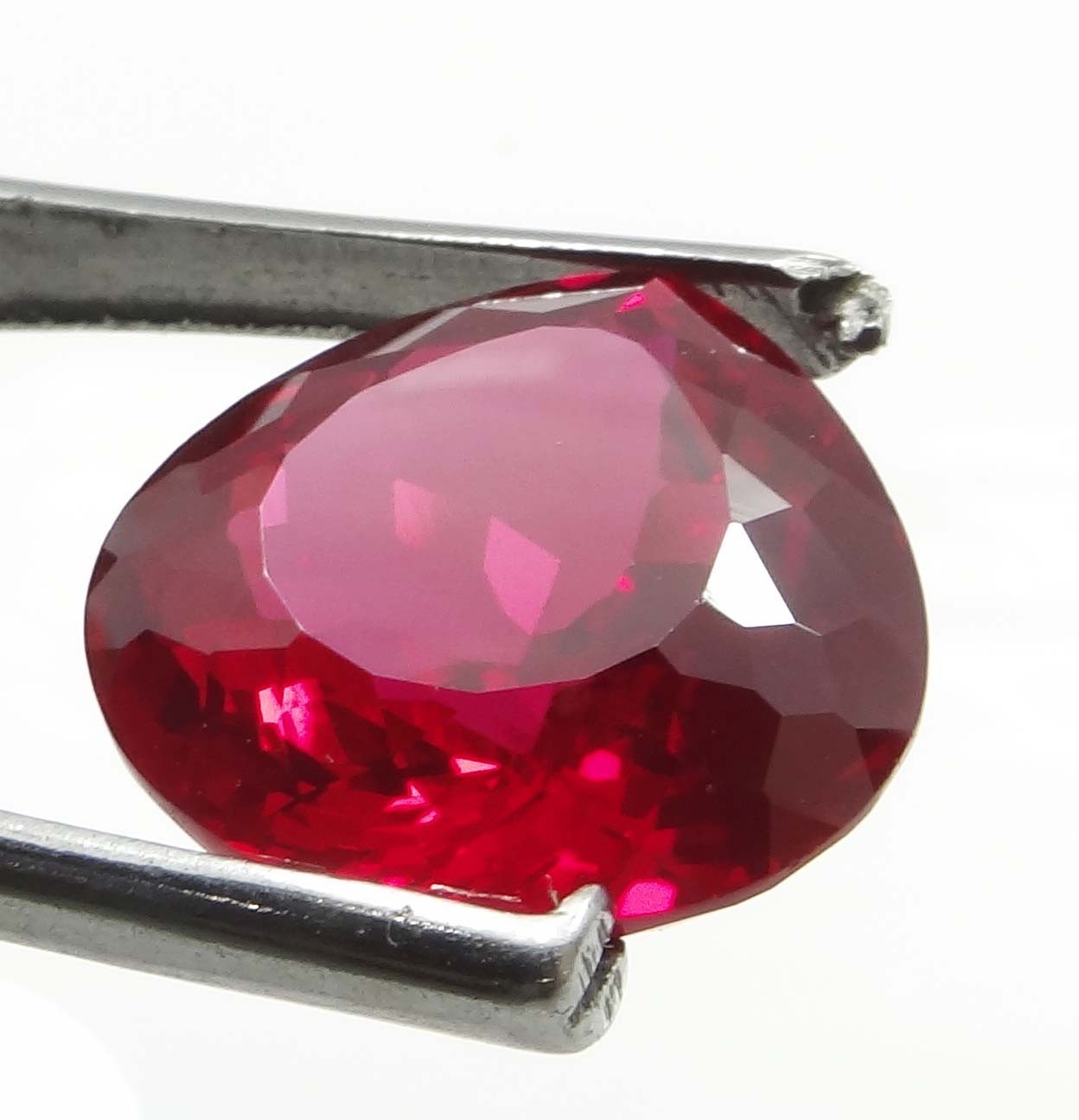 NATURAL 19.04 CTS PIGEON BLOOD RED RUBY pear GEMSTONE CERTIFIED