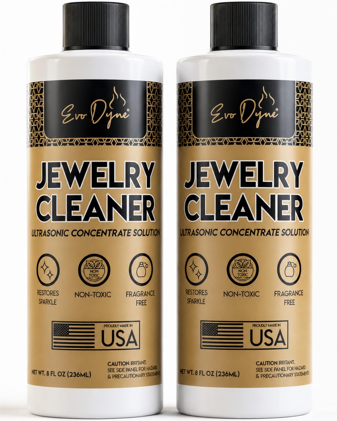 Ultrasonic Jewelry Cleaner Solution (2-Pack) Concentrated 8 Fl Oz (Pack of 2)