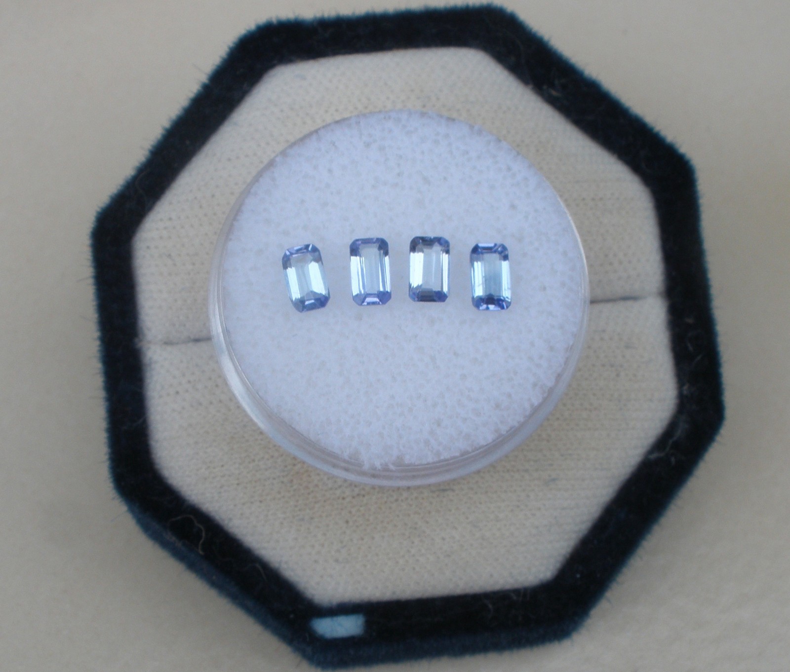 4 Tanzanite Emerald Natural Gems 5x3mm each