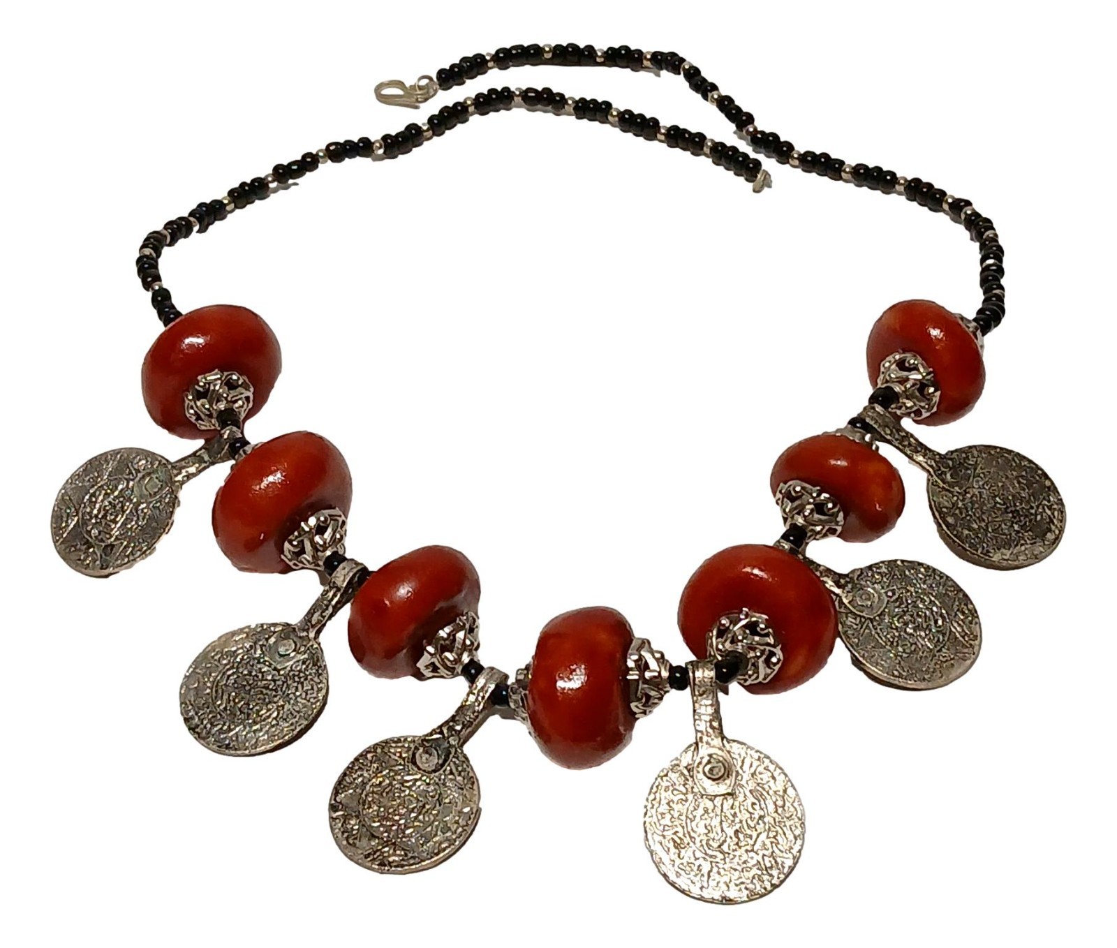 Handmade African Berber Moroccan Amber Necklace