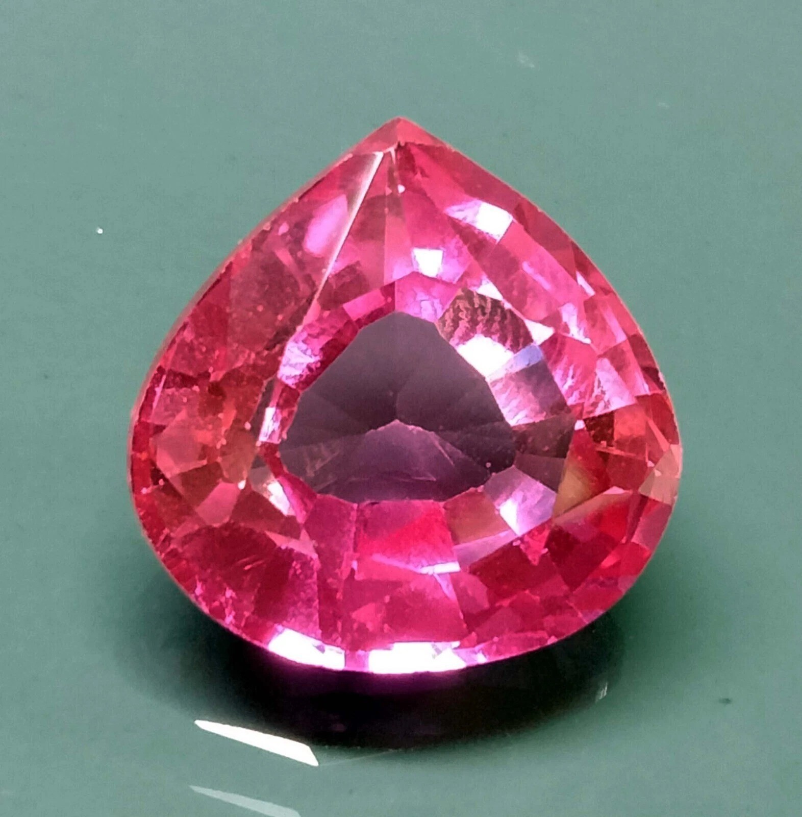 Sparkling Pink Sapphire For Jewelry Pear Cut 12+ Ct Certified EGL Loose Gemstone