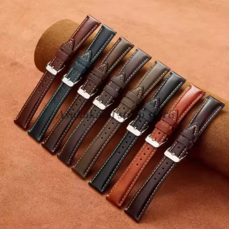 18mm 19mm 20mm 21mm 22mm Men’s Genuine Leather Watch Strap Band Quick Release
