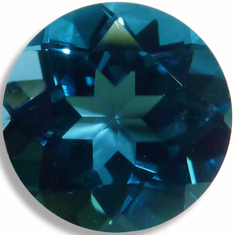Natural Topaz London Blue Round Faceted Loose Gemstones Fine Cut AAA