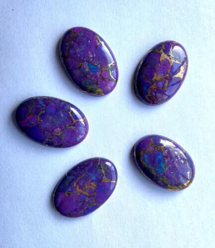 [WHOLESALE] PURPLE COPPER TURQUOISE CABOCHON OVAL SHAPE LOOSE GEMSTONE