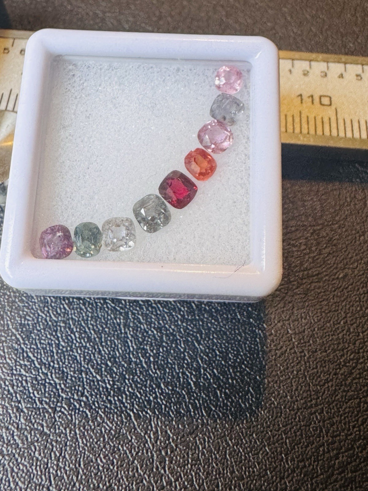 Natural, unheated Burmese fancy-colored spinel; seller based in the USA.