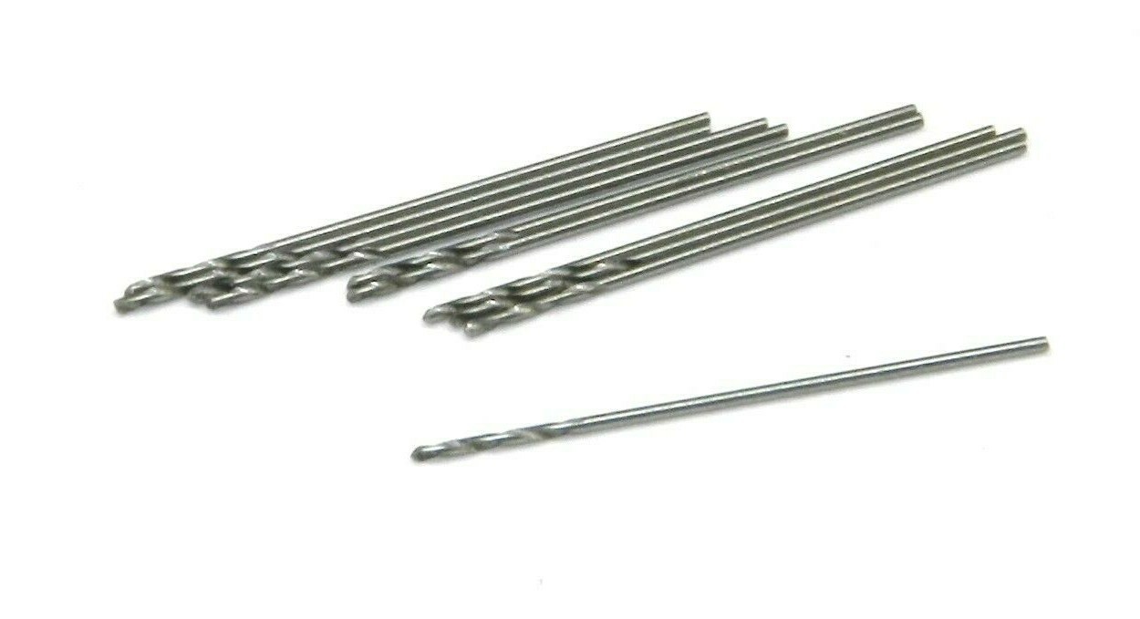 Jobbers Drill Bits Metric HSS Twist Drills 0.6mm Diameter Bright Finish 10 Piece