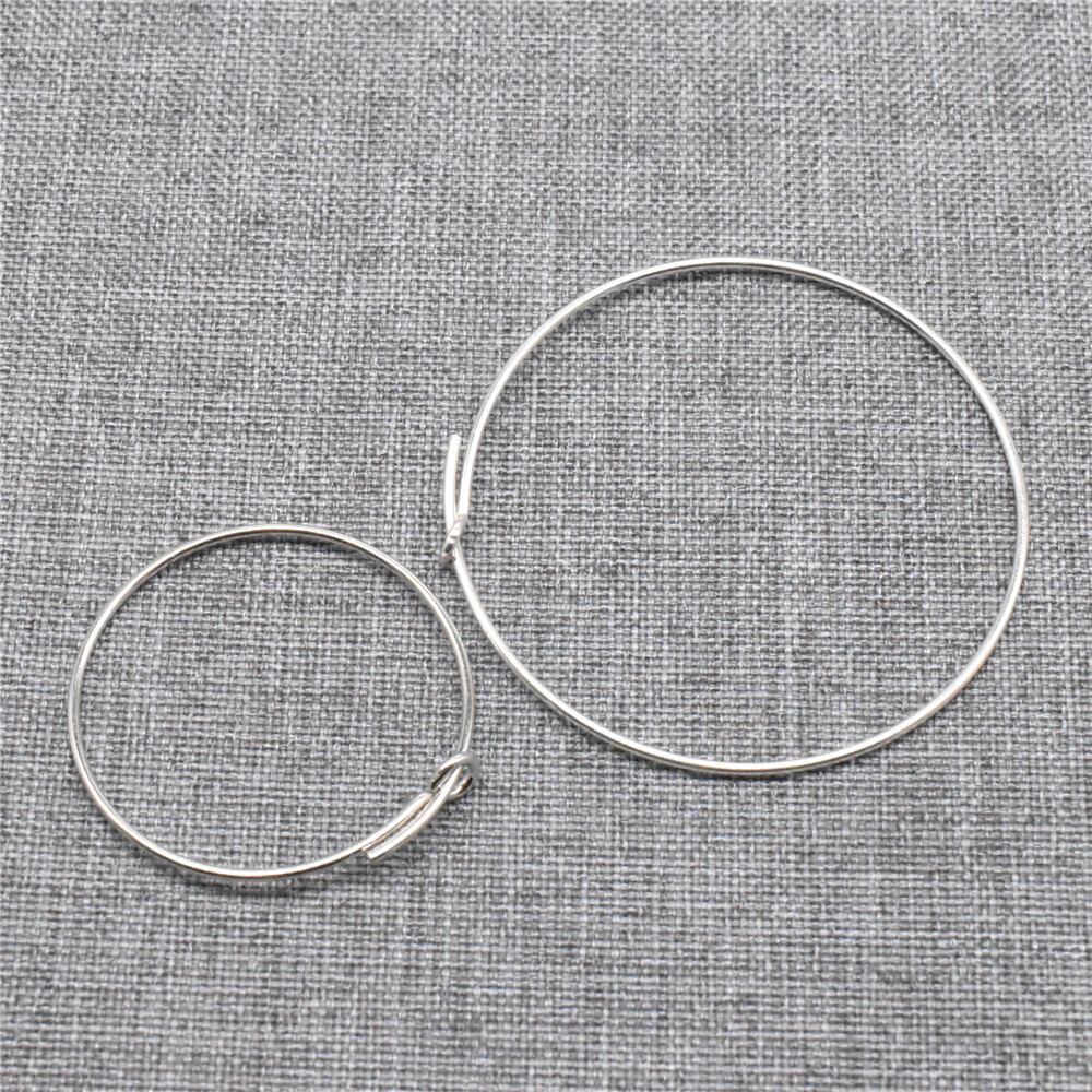 2prs of 925 Sterling Silver Ear Wire Earring Hoops for Jewelry Making 25mm 37mm
