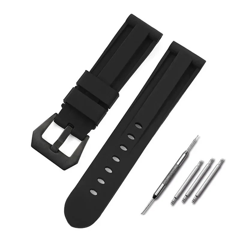 Silicone Rubber Watch Band Sport Replacement Strap 20mm 22mm 24mm 26mm