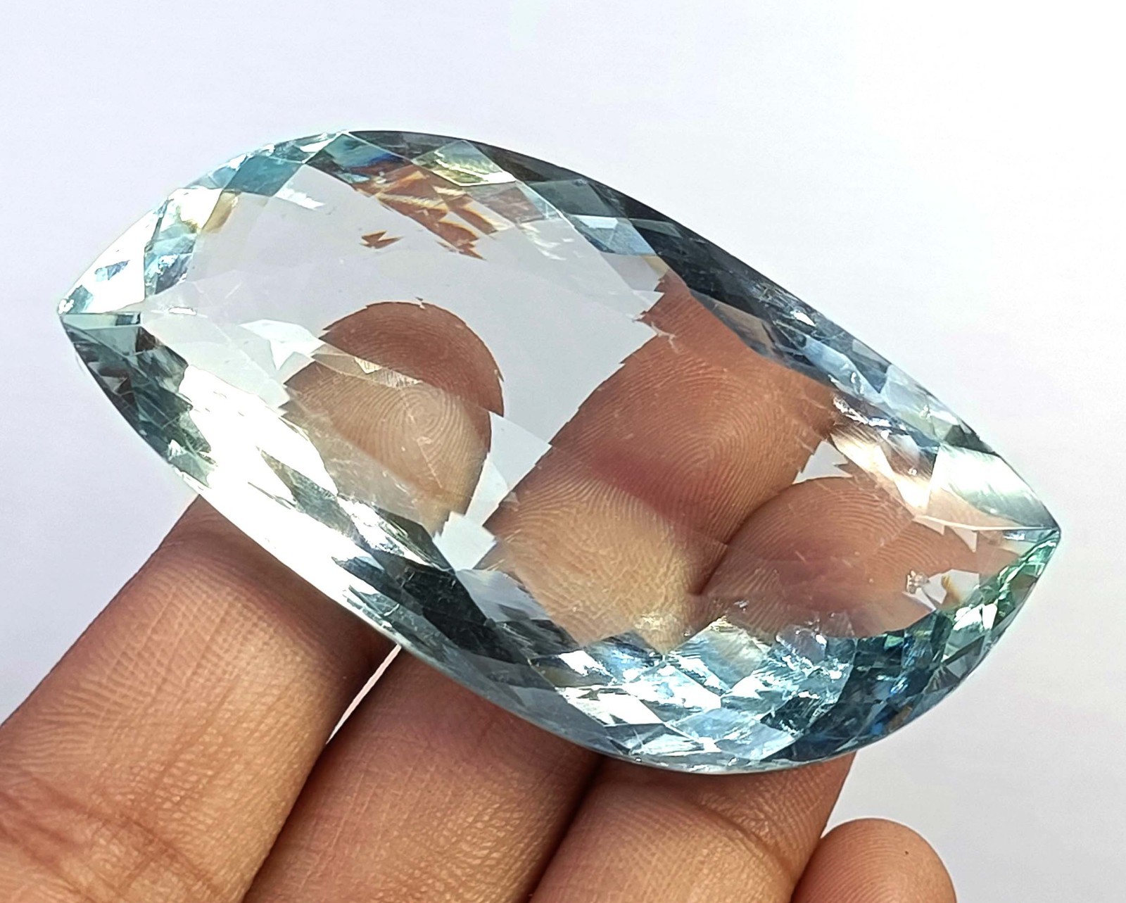 Gorgeous Item 135 Ct Natural Blue Aquamarine Fancy Shape IGL Loose Gemstone 6JDV