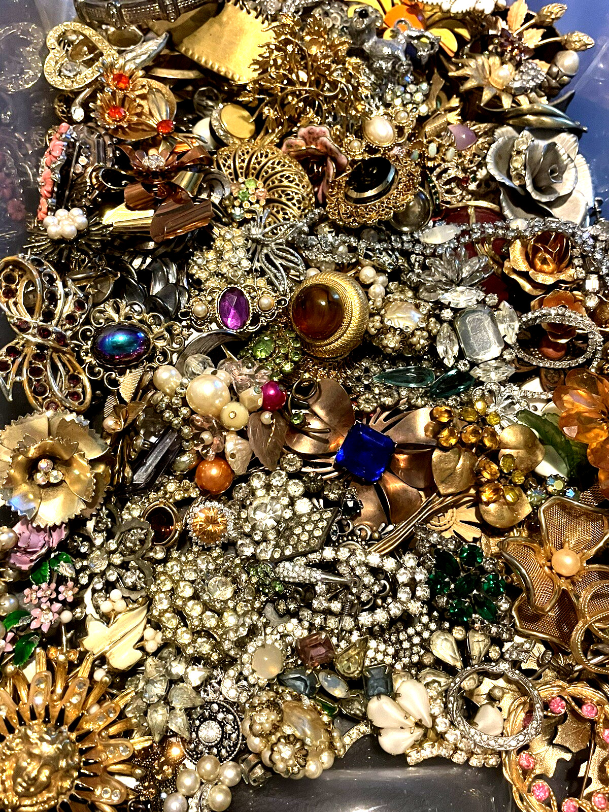 Estate 1 Lb+ Mixed Jewelry Lot Vintage-Modern DIY JUNK CRAFT REPAIR Unsorted
