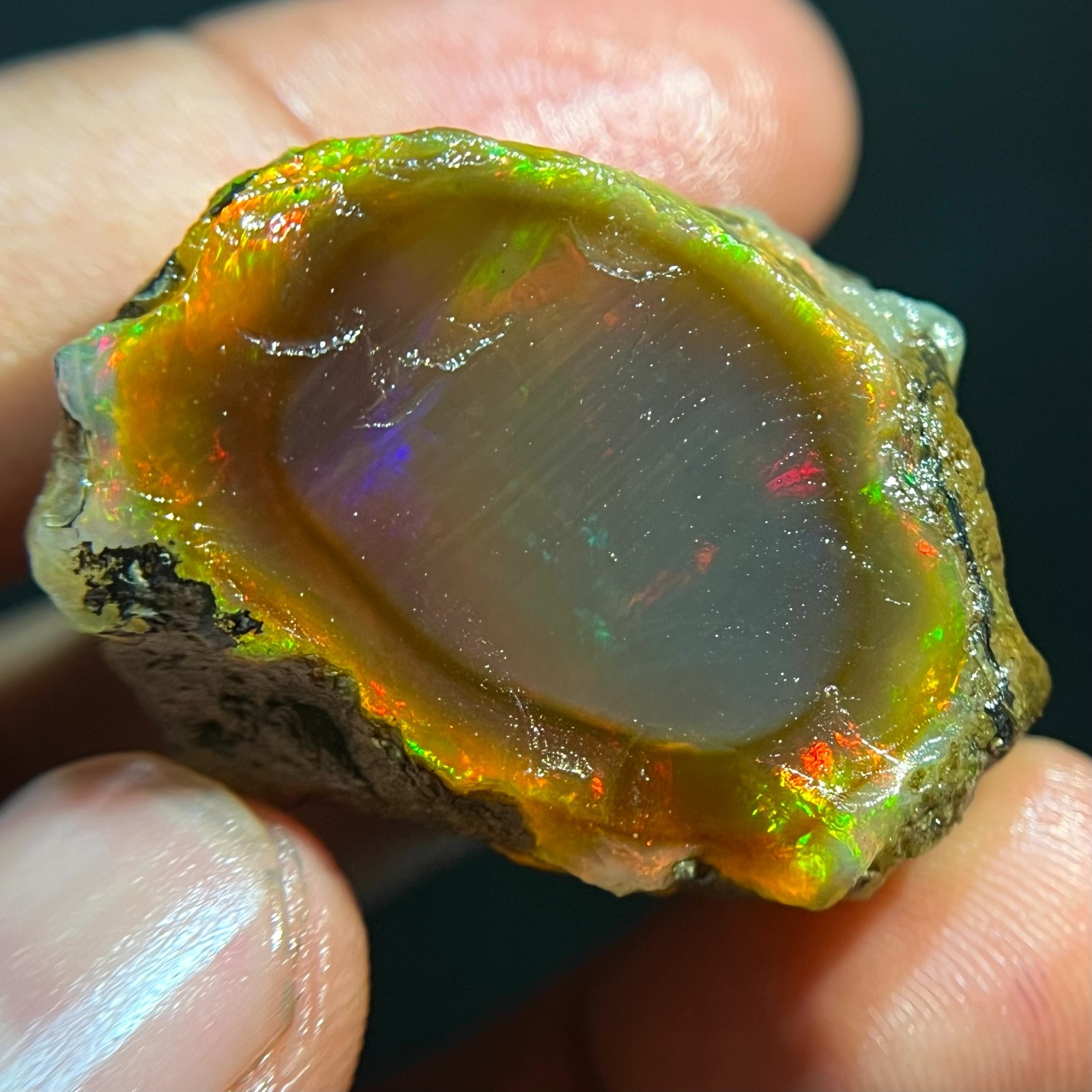 Opal Rough Natural Ethiopian 87 Cts Incredible Welo Multi Fire Opal Gemstone Raw