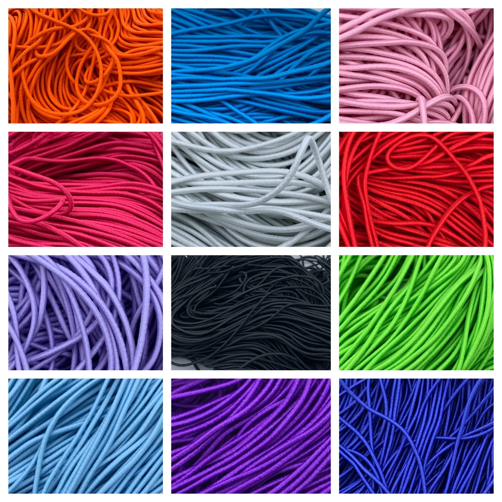 25 yards 2mm bundle Round Elastic Stretchy Flexible Thread String Cord