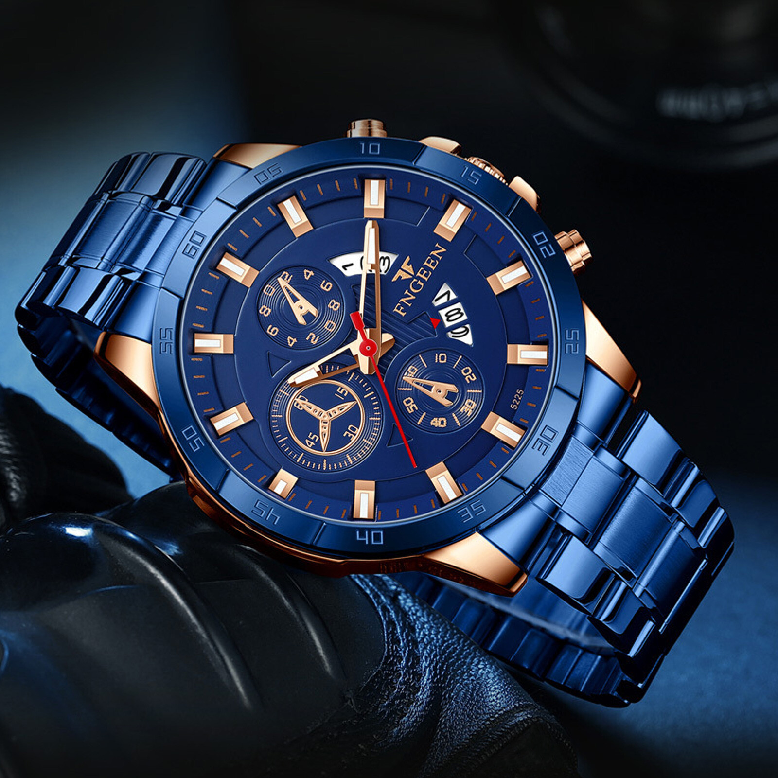 Waterproof Men Watch Stainless Steel Quartz Classic Business Luminous Wristwatch