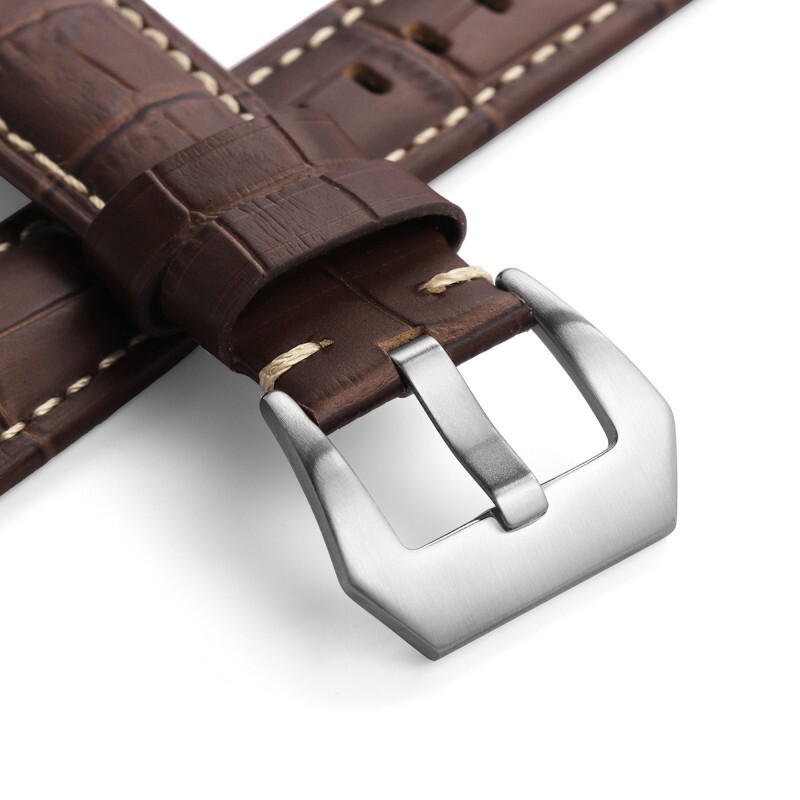Premium Crocodile Grain Genuine Leather Watch Band Strap 20/22/24/26mm Universal