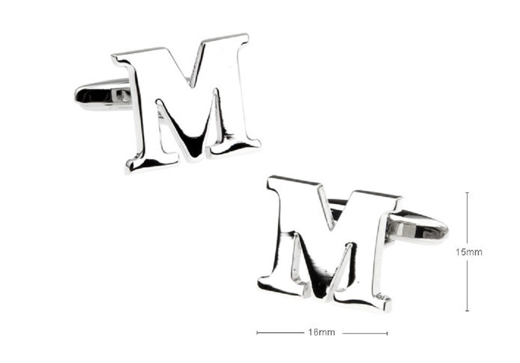 Letter M Pair of Cufflinks