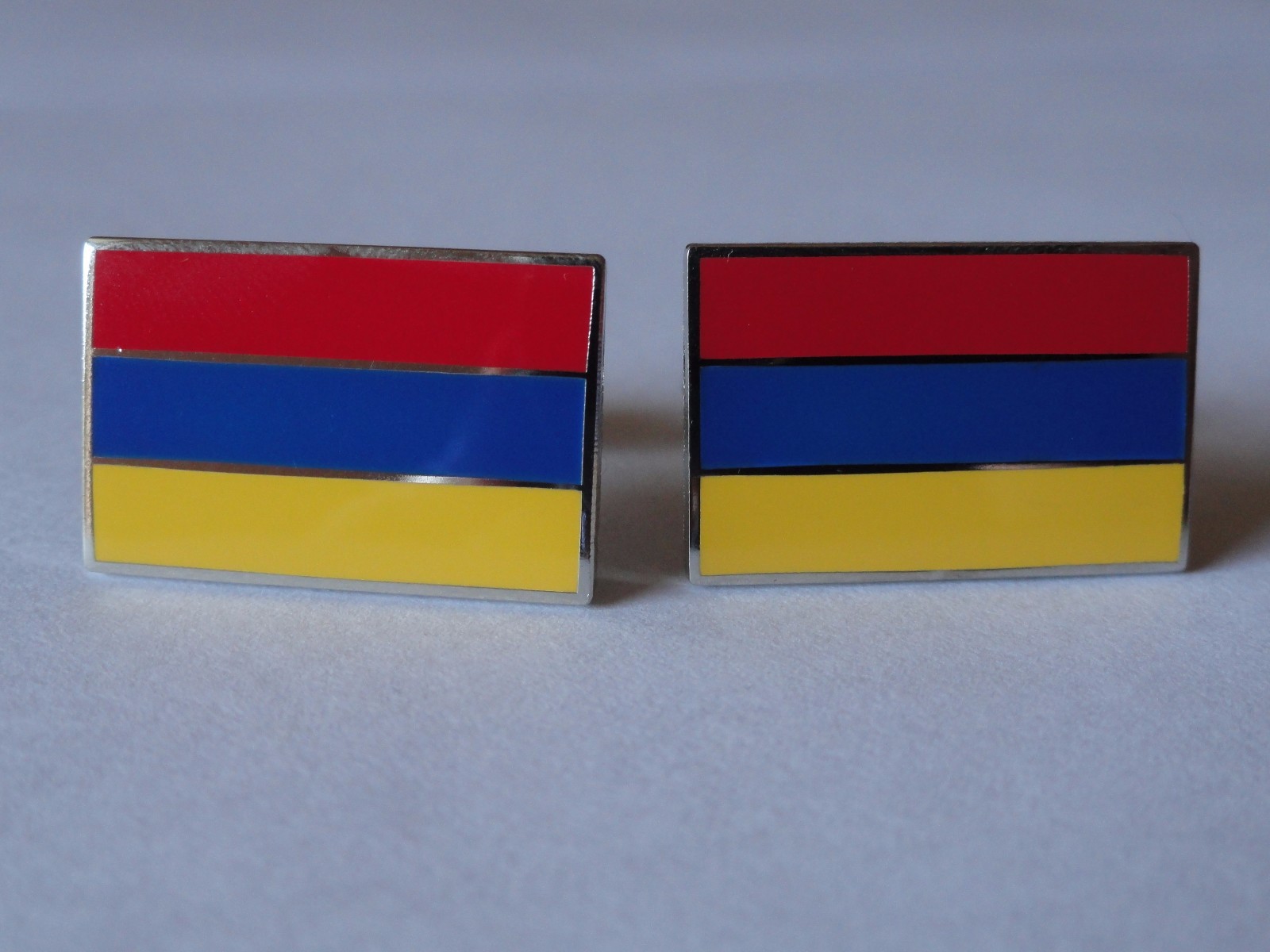Armenia Flag Cufflinks–Armenian Eastern European USSR Soviet Caucasus
