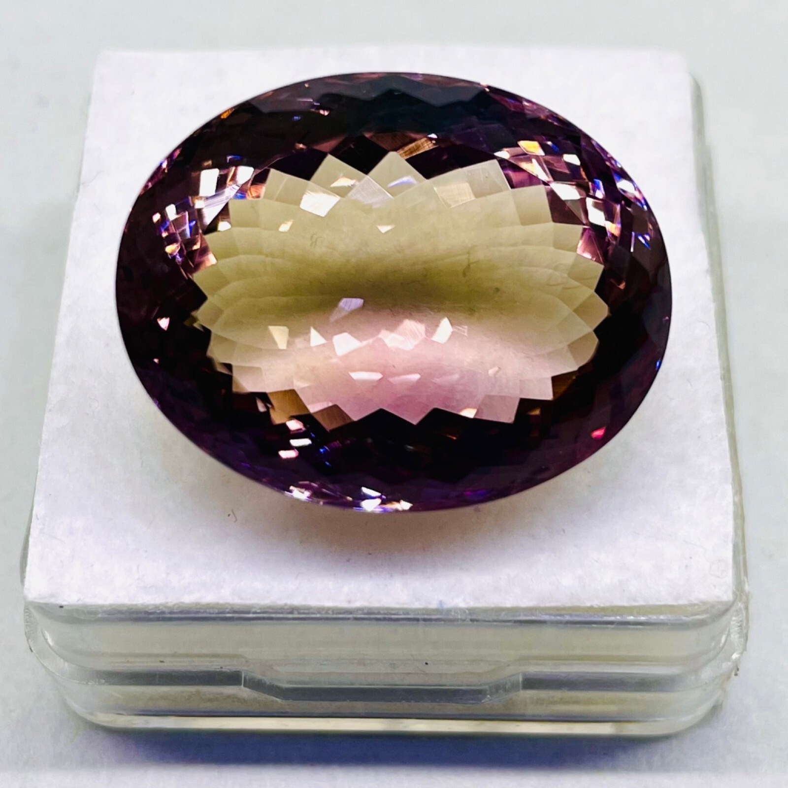 VVS 46 Cts Natural Bolivian Ametrine 25x20mm Oval Cut Untreated Loose Gemstone